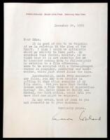 Typed letter signed by Aaron Copland