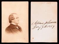 Carte-de-visite photograph, signed by Johnson
