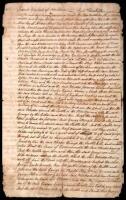 Manuscript deposition of two sailors regarding an altercation between the master of their ship, and one of the mates, with the latter dying