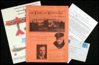 Collection of approximately 15 letters, photographs and additional items pertaining to Richtofen's last days
