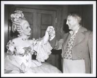 Two vintage photographs of William Randolph Hearst as James Madison and Norma Shearer as Marie Antoinette