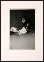 Photograph of a Pueblo Indian girl with pottery