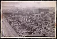 Birdseye View of San Franscisco, towards Palace Hotel...