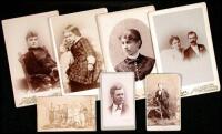Lot of 10 cabinet card photographs and 4 cartes-de-visite by I.W. Taber