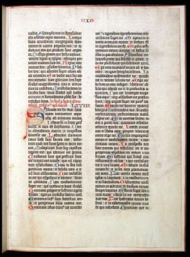 Single leaf from the Gutenberg Bible