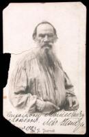 Signed photograph of Tolstoy, with signed book and small archive