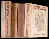 Lot of five volumes in the "Little House on the Prairie" series