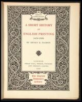 A Short History of English Printing, 1476-1898