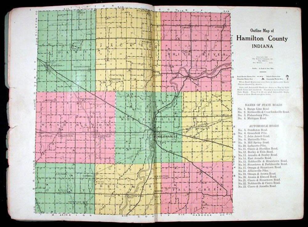 Hamilton Indiana Atlas and Plat Book of Hamilton County, Indiana; Containing Outline Map ...