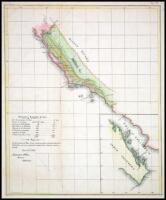 Untitled [California coast line from Fort Sacramento to San Diego, inset of Lower California showing Cuaymas, La Paz and C. San Lucas, etc.]