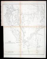 Map showing the different routes travelled over by the Detachments of the overland Command in the Spring of 1855 from Salt Lake City, Utah to the Bay of San Francisco