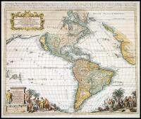 L'Amerique Septentrionale & Meridionale divis&eacute;e en ses Principales Parties S&ccedil;avoir les Terres Arcticques, Le Canada, ou Nouvelle France, Le Mexique ou Nouvelle Espagne, Le Nouveau Mexique, Les Isles de Terre Neuve, de Californie, Antilles, La Terre Ferme,