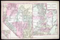 County and Township Map of Utah and Nevada