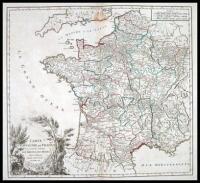 Carte du Royaume de France ou sont Tracees Exactement les Routes des Postes