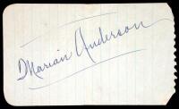Signature of Marian Anderson