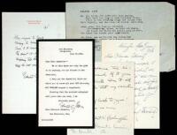 Lot of letters and other items relating to eleven different male authors