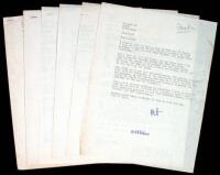 Group of 8 typed letters signed by M.F.K. Fisher to Henry Volkening