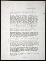 Typed Letter, signed by Hammett with his initials