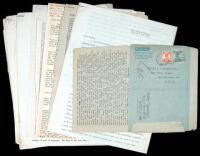 Correspondence archive of typed letters signed by Christine Weston to Henry Volkening