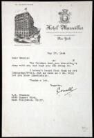 Typed Letter, signed by Cornell Woolrich to literary agent H. N. Swanson