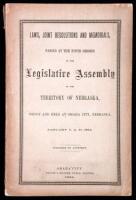 Laws, Joint Resolutions and Memorials, Passed at the Ninth Session of the Legislative Assembly of the Territory of Nebraska, Begun and Held at Omaha City, Nebraska. January 7, A.D, 1864