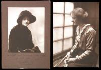 Two photograph portraits of Kathleen Mary Parlow, one taken by Egon Josef Kossuth, signed, and with an inscription signed by Parlow