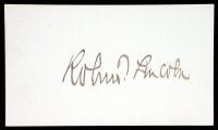 Card signed Robert T. Lincoln in ink