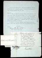 Lot of 3 autograph items, signed by three American Generals