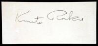 Signature of Knute Rockne