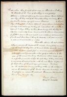 Manuscript document regarding the arbitration of a controversy over the sale of a slave