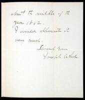 Autograph Letter, signed by Joseph Wheeler, to Marcus J. Wright