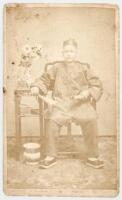 Carte-de-Visite of a Chinese man - 1870s Photograph by first Chinese-American Artist in California