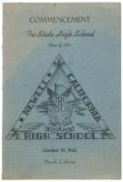 Tule Lake Internment Camp High School - Last Commencement Program, 1945
