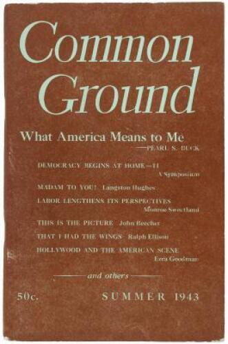 “Democracy Begins at Home – II” in Common Ground (periodical) - 1943 Uncommon wartime criticism of Japanese Internment Camps