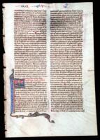 Illuminated manuscript leaf from an Old Testament, on vellum