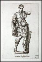 Statue antiche che sono poste in diversi luoghi nella citta di Roma [bound with] Illustrium philosophorum et sapientum effigies ab eor numismatibus extractae