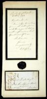 Autograph Letter, signed by Prince Adolphus Frederick, Duke of Cambridge, to Robert Gente, Esq.