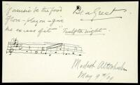 Autograph Note, signed by Modest Altschuler