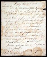 Autograph Letter, signed by Alexander Cambell, addressed to Mr. J. Langhorn