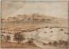 Two watercolor paintings of the Japanese Relocation Camp, Delta, Utah. Circa 1942-1945 - 2