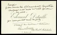 Autograph Note, signed by Édouard Détaille