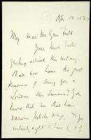 Autograph Letter, signed by Frederic W. Farrar to Cyrus W. Field
