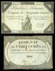 Lot of 8 pieces of paper money issued during the French Revolution 1792 & 1793