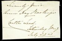 Clipped Autograph Note, signed by Anne Hay-Mackenzie, the Duchess of Sutherland