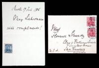 Autograph Note, signed with original hand-written mailing envelope, signed by Max Liebermann