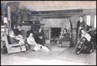 Archive of 16 silver photographs of Frank Lloyd Wright and his home, family, students and friends