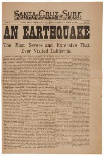 Four issues of the Santa Cruz Surf from April, 1906