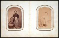 Album with 12 cartes-de-visite & 3 tintypes, loose in window mounts