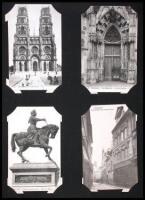 Photographic postcard album of historic places and artwork throughout England and Europe