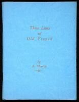 Three Lines of Old French